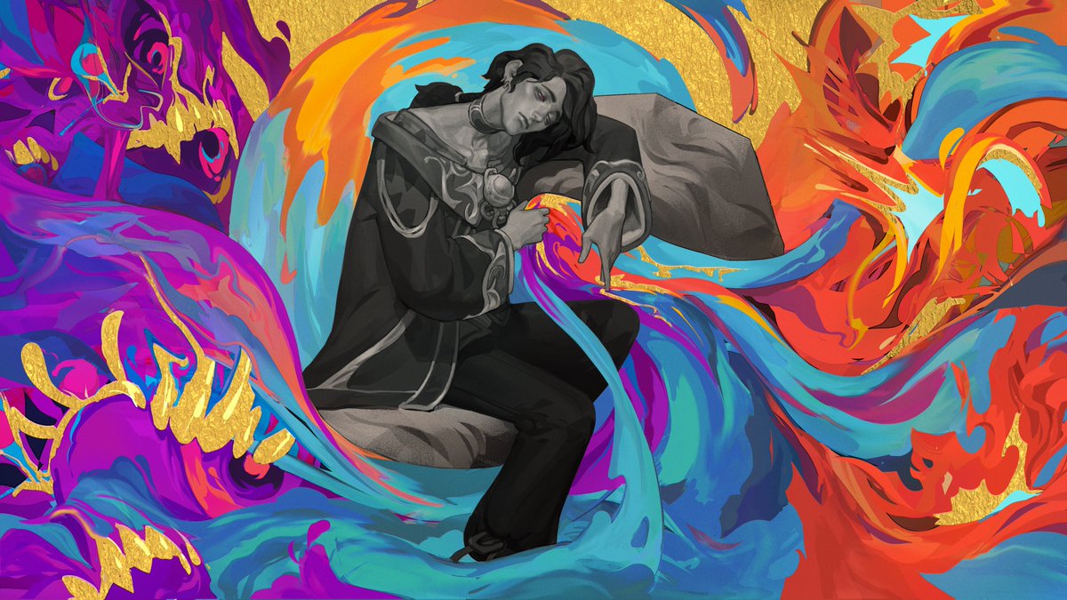 Hwei's illustrated story, Paintings Framed in Half-Light, is live on Universe alongside his bio! Both written by the fabulous Isa Mari De Leon (<a href="/orkidian/">Isa Mari De Leon</a>). 

Story: 
universe.leagueoflegends.com/en_US/story/pa…

Bio: 
universe.leagueoflegends.com/en_US/story/ch…