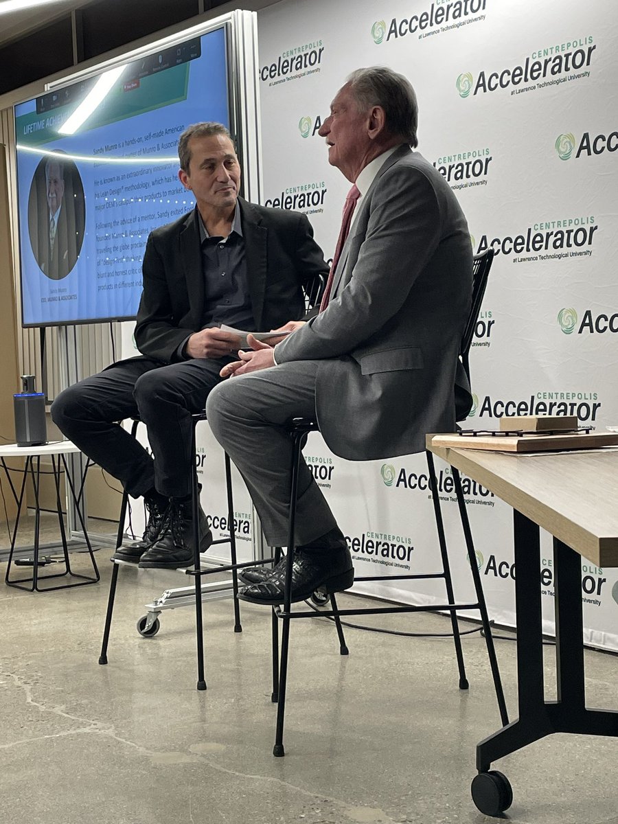 Sandy Munro wins Lifetime Achievement Award from Lawrence Technological University’s Centrepolis Accelerator.   So Proud!  <a href="/teardowntitan/">Sandy Munro</a>
