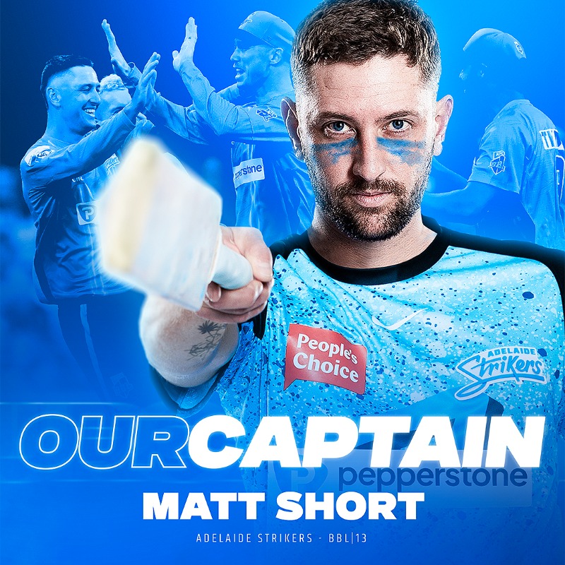 Introducing #OurCaptain, @mattshort95! So excited to have Shorty leading us in #BBL13. #OurCityOurTeam