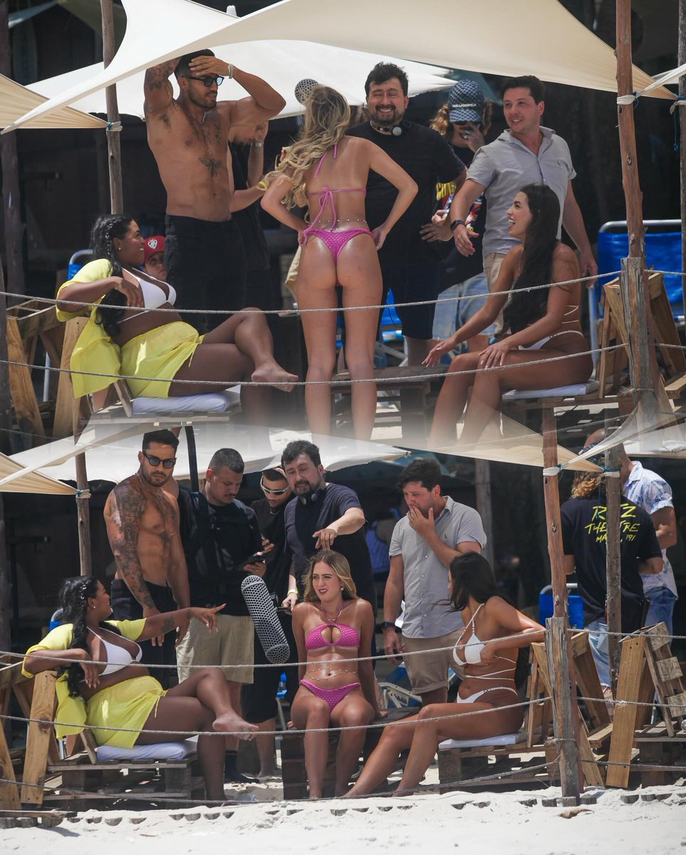 📸 | FLAGRADA! anna estrella gravando cena do seu primeiro filme em praia no rio de janeiro ✨🎬