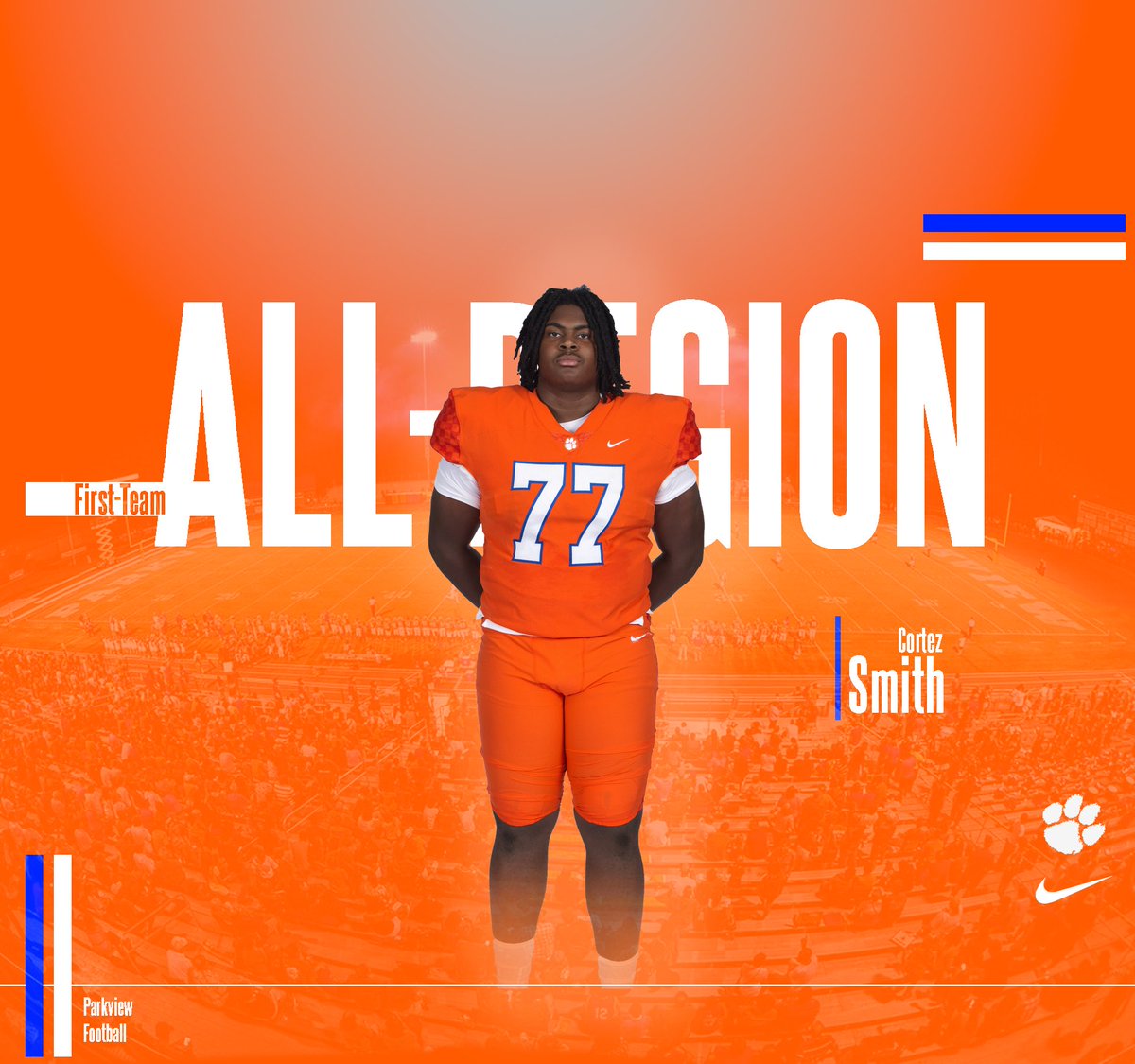 Congratulations to @OrnandoSmith for being named to the Region 4-AAAAAAA 1st Team All-Region! #𝐓𝐡𝐢𝐬𝐈𝐬𝐏𝐚𝐫𝐤𝐯𝐢𝐞𝐰