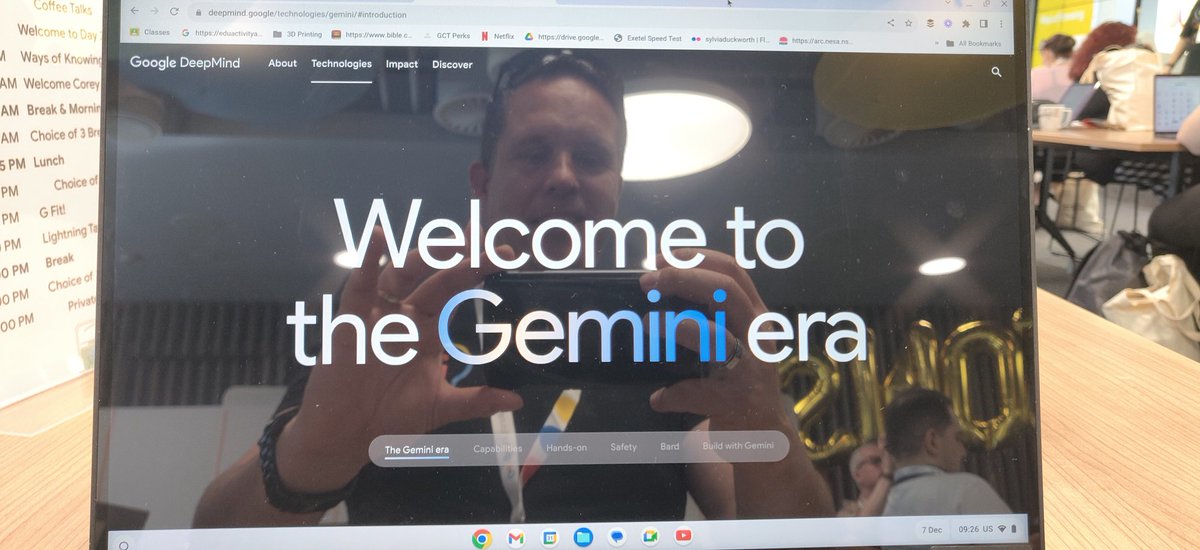 HostBrian's tweet photo. Google has just released this morning Gemini, the most advanced AI currently available. It is incredible! https://t.co/C3qjDTh6ns #googlechampions #googleIE #googleET #aussieed #edchat https://t.co/IApZdZvmz9