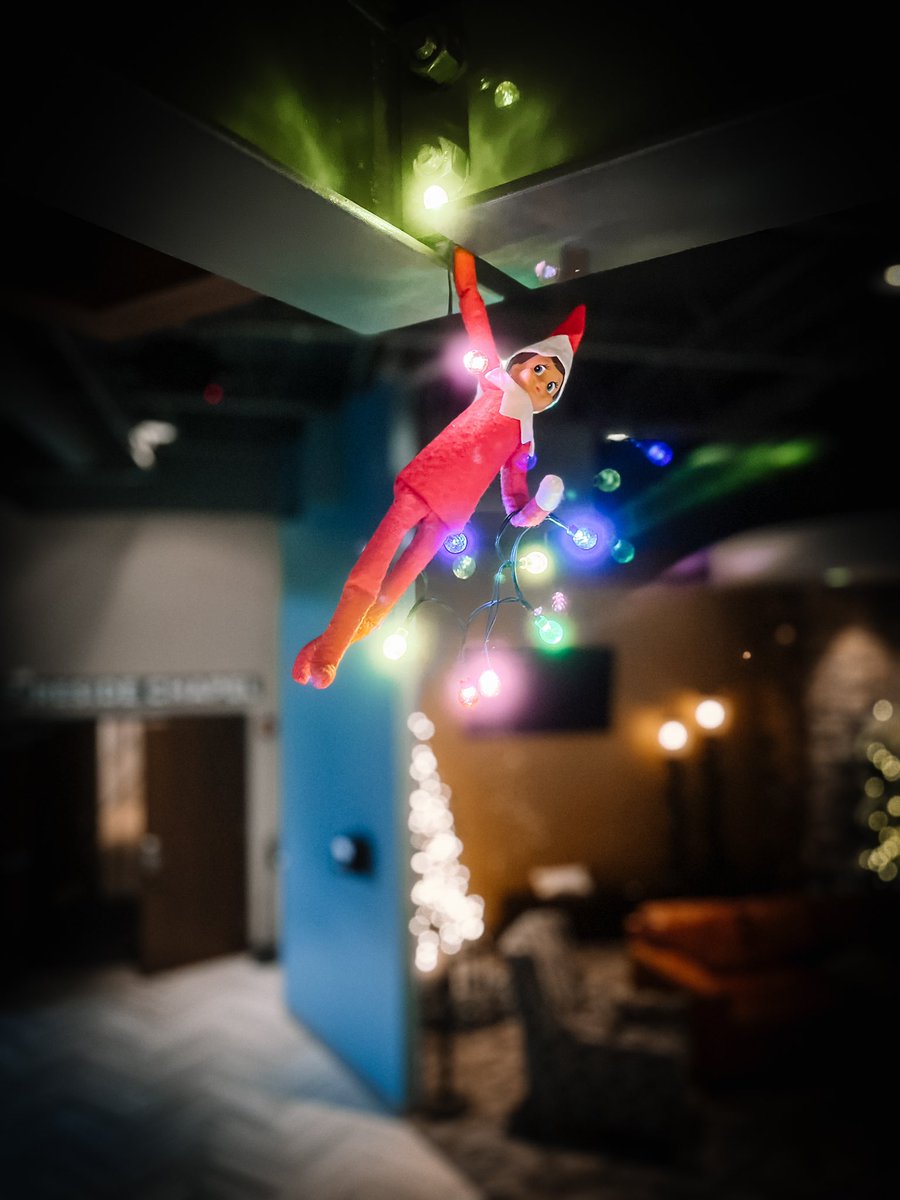 ElementYouthMo's tweet photo. Just hangin out, hangin lights… snap a selfie with me tonight at EY! #WeAreEY #ElfYtheEYelf https://t.co/a1IY7ffgZv