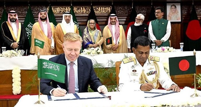 Bangladesh, Saudi Arabia sign agreement on Patenga Container Terminal operation. Prime Minister Sheikh Hasina and Saudi Investment Minister Khalid A Al-Falih witnessed the signing ceremony at the Prime Minister’s Office (PMO)
#OnceAgainSheikhHasina 
#SheikhHasinaFordevelopment