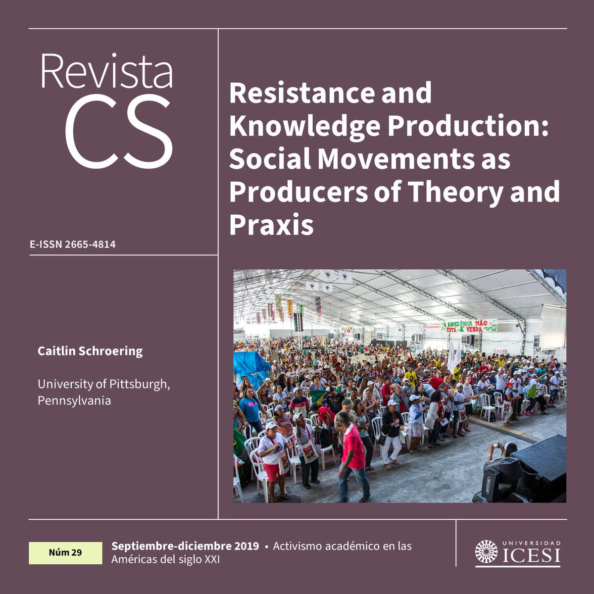 CSRevista's tweet image. #Articulo | ¿Qué puede aprender la academia de los movimientos sociales? En este artículo la autora muestra la forma en que los movimientos pueden ser productores de conocimiento que articulan la teoría y la praxis.

🔗 doi.org/10.18046/recs.…