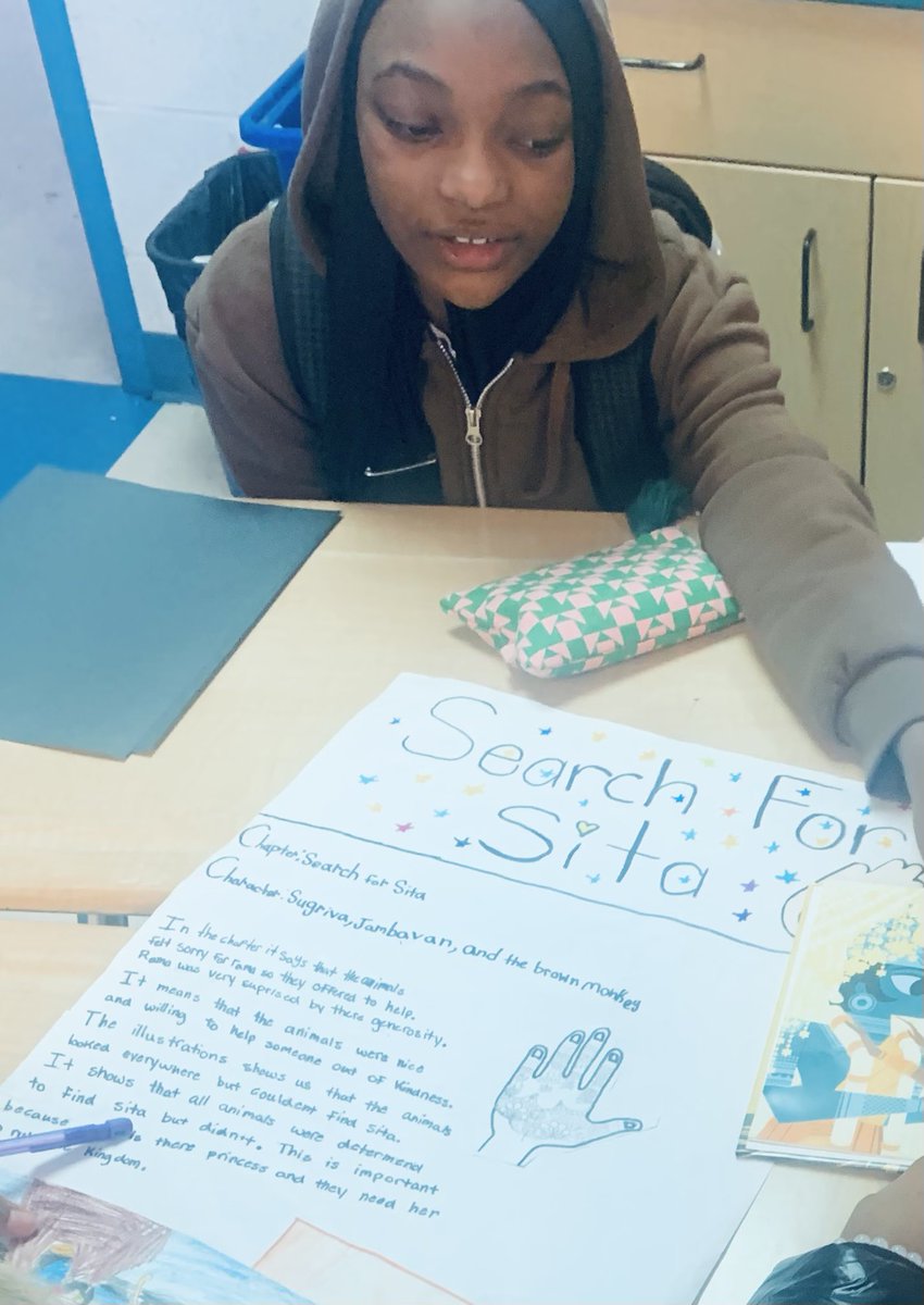 msurbansky's tweet photo. #sixthgraders are studying the use of precise language in literature and creating posters for a gallery walk presentation. they have demanded a contest and a prize for the best one so …stay tuned😂 😍@CLEMetroSchools @OrchardSTEM @GreatMindsEd #ela https://t.co/BqlxLlrmud