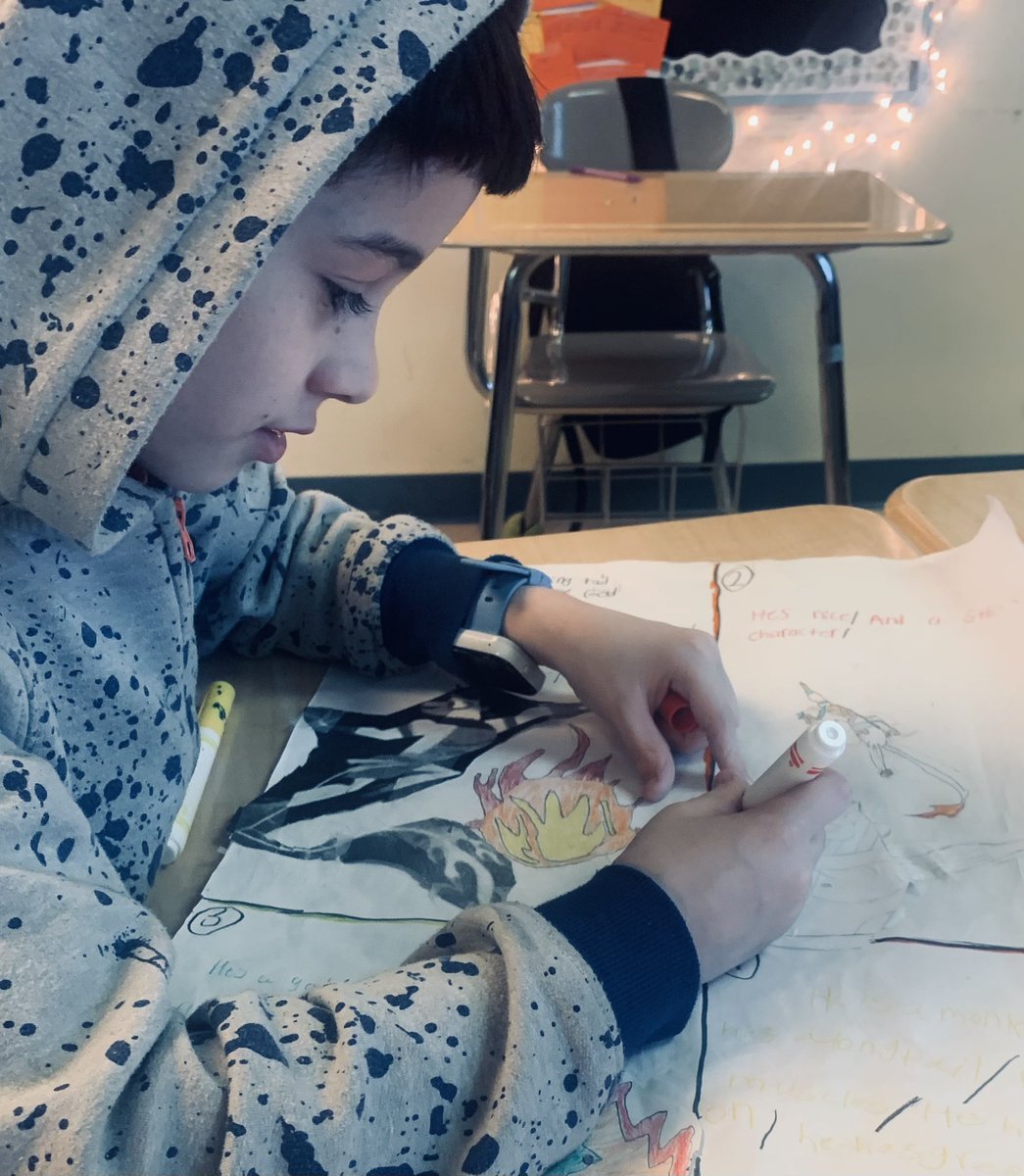 msurbansky's tweet photo. #sixthgraders are studying the use of precise language in literature and creating posters for a gallery walk presentation. they have demanded a contest and a prize for the best one so …stay tuned😂 😍@CLEMetroSchools @OrchardSTEM @GreatMindsEd #ela https://t.co/BqlxLlrmud