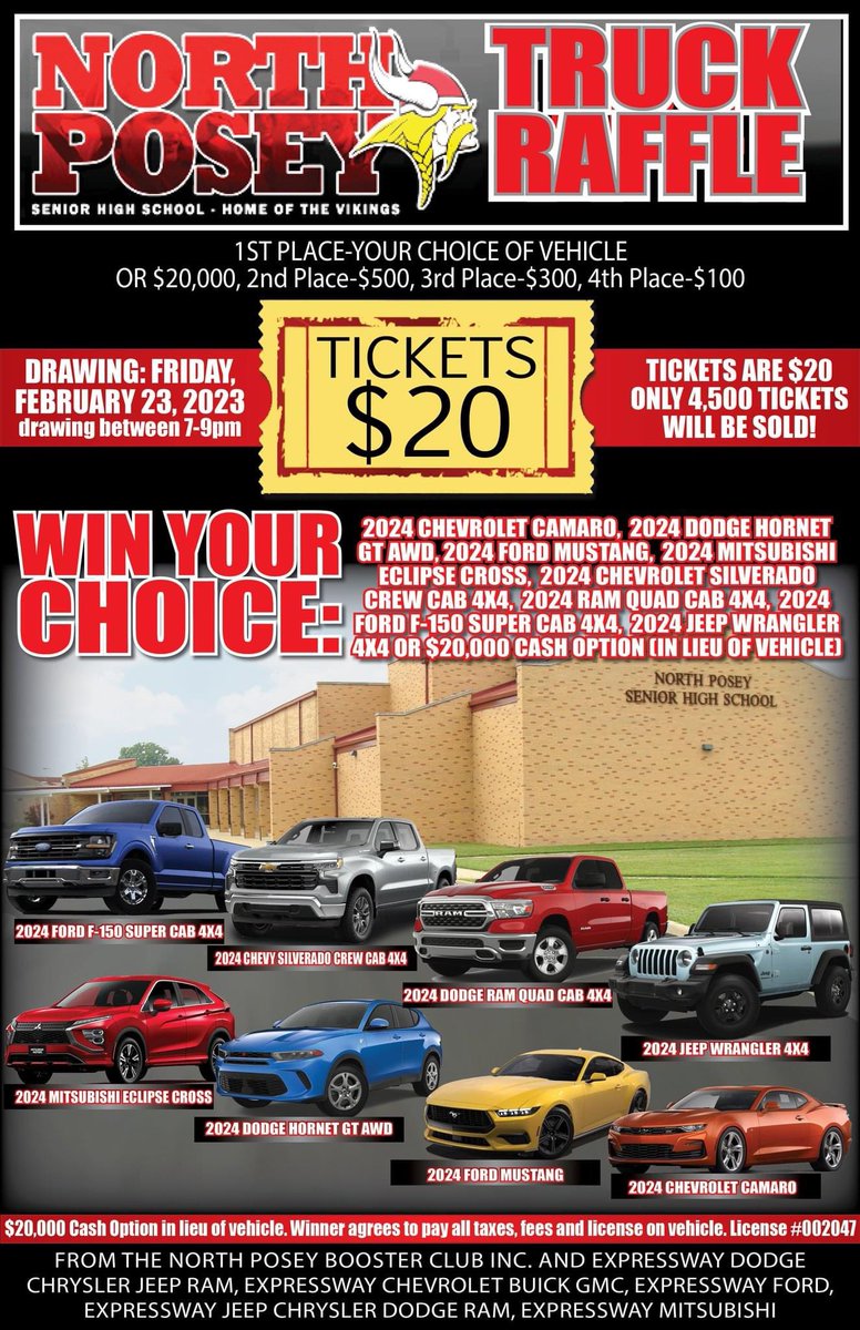 North Posey Football (@northposeyfb) on Twitter photo Find a North Posey athlete and buy a raffle ticket! Find a North Posey athlete and buy a raffle ticket!