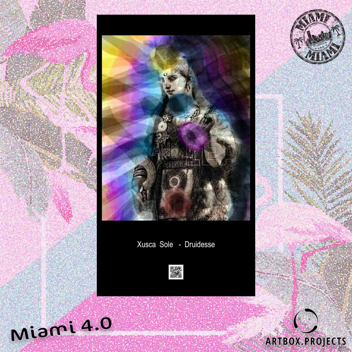 XuscaSoleNY's tweet image. '#MIAMI 4.0'  #GroupShow,
participating with "DRUIDESSE"-
#Auric #Image, #DigitalArt.
Takes place at Mana #Wynwood,
Convention Center.
#Art District -Fair Spectrum-.
Organizes #ArtBoxProjects.
December 6-10.