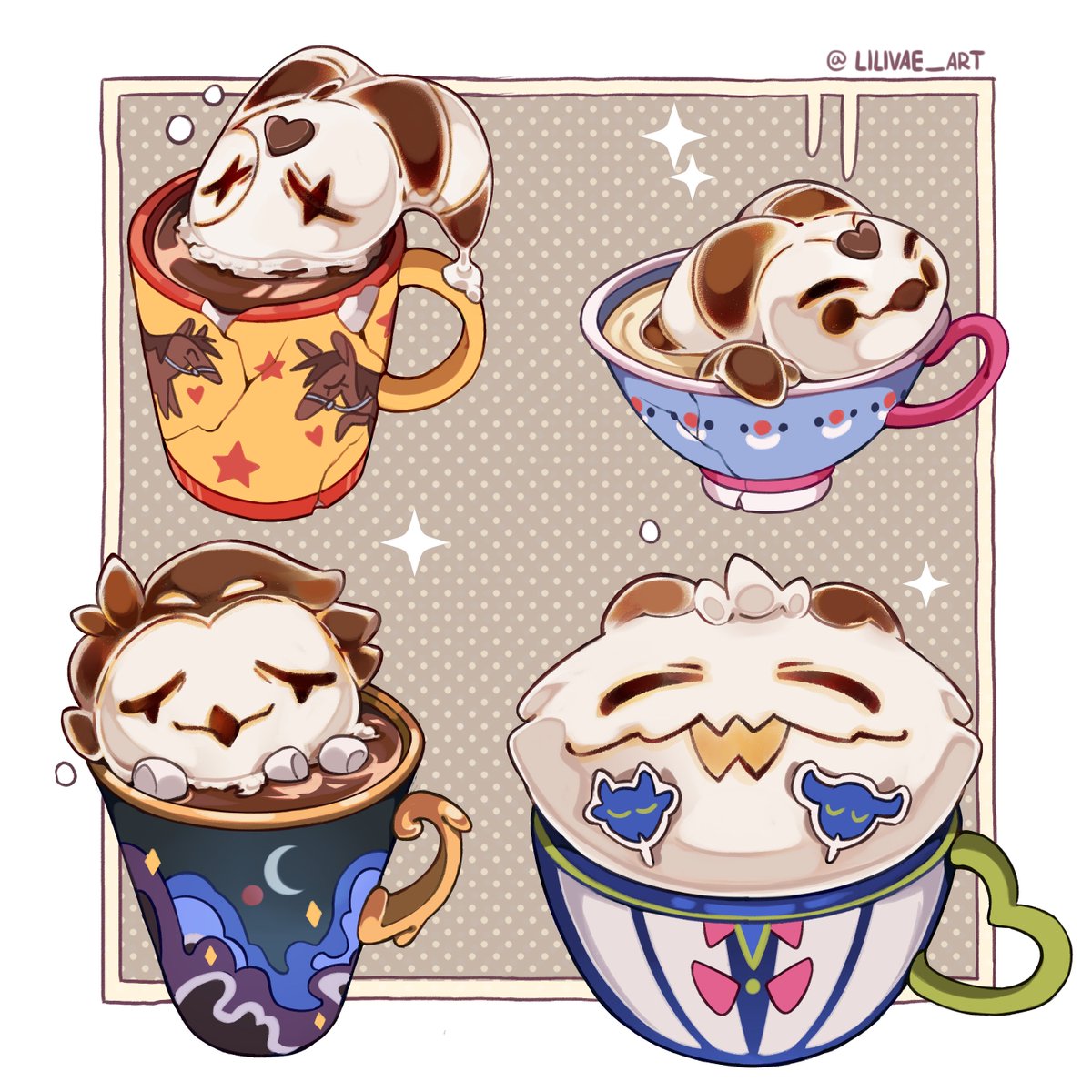 Latte foam art of these guys! ☕️ #HelluvaBoss #helluvabossfanart