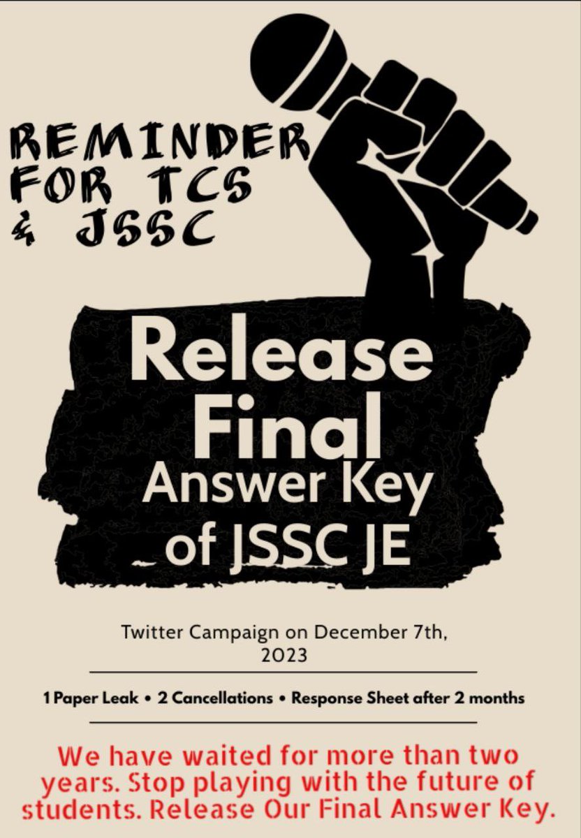 RajeevRanjan08's tweet photo. #RELEASE_JSSC_JE_FINAL_ANSWER_KEY
@gssgopalkrishna @vrswamy @PrasunTCS @RNTata2000 @TCS 
@TCS_iON @HemantSorenJMM @JharkhandCMO  @jhar_governor 
@DrRameshwarOra1 https://t.co/RF4knCCyNj