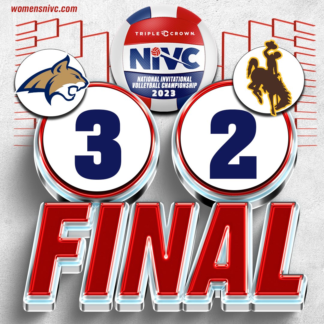 WomensNIVC's tweet photo. FINAL | @MSUBobcatsVB take this one in 5 sets to advance to the Fab 4 of the 2023 NIVC! Thomsen led the Bobcasts with a monster effort of 24 kills and 10 digs! https://t.co/PIJJ3Mjitq