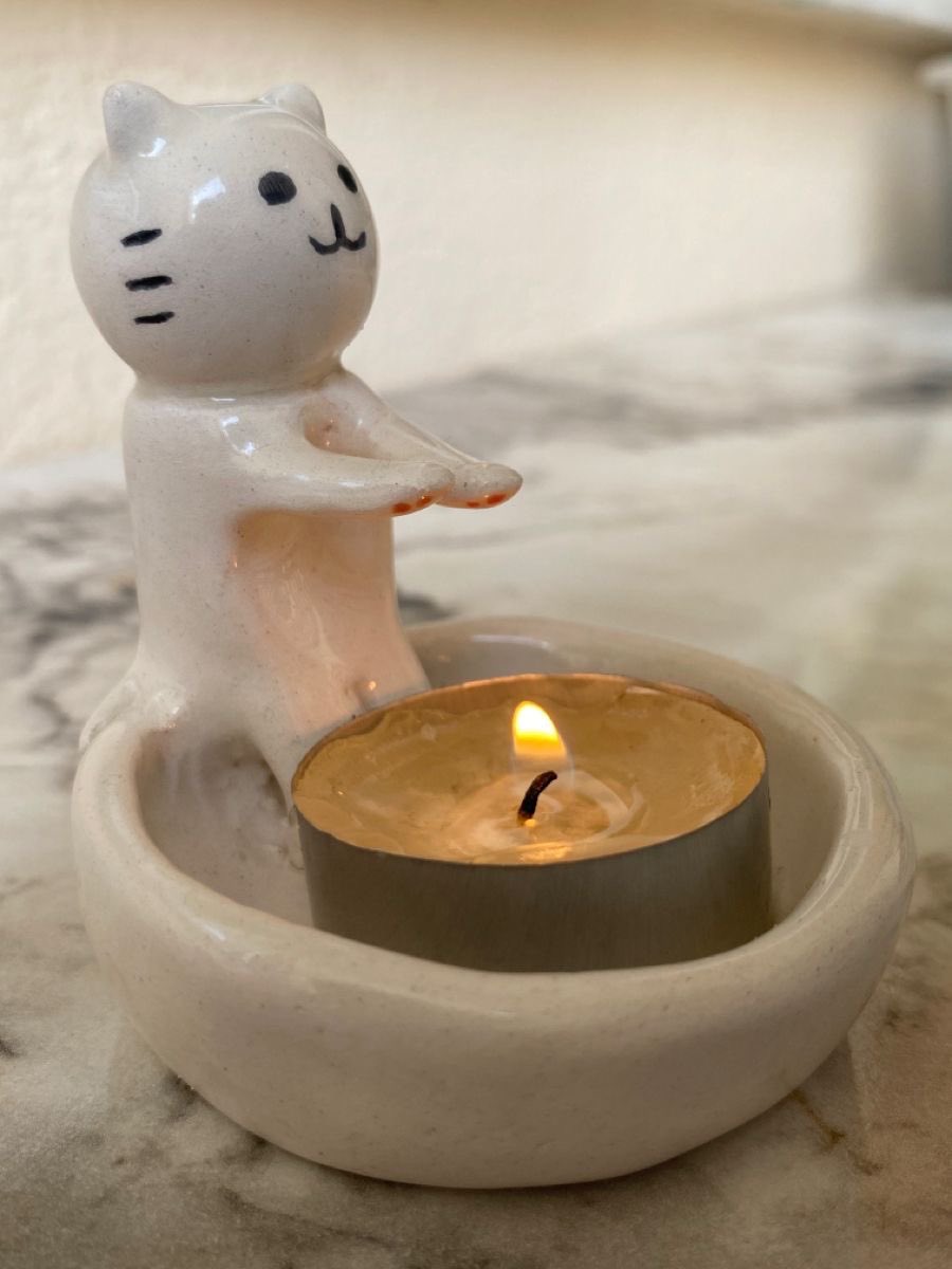 gatitosentiment's tweet photo. Gatito Sentimental inspired candle holders but they keep getting more silly https://t.co/cmlFD53G2W