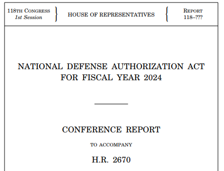 Your overnight reading assignment is the 3,093 page House-Senate deal on a major defense policy bill docs.house.gov/billsthisweek/…