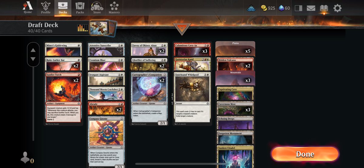 Hey <a href="/lsv/">Luis Scott-Vargas</a> do you ever have a weird draft where you take Quintorius first pick and decide you’re going Boros Aggro and then get pick 8 and 9 Cave In and go bonkers and then have a mixed bag of a deck? Wonder how many wins I can squeak outta this.😂🤣