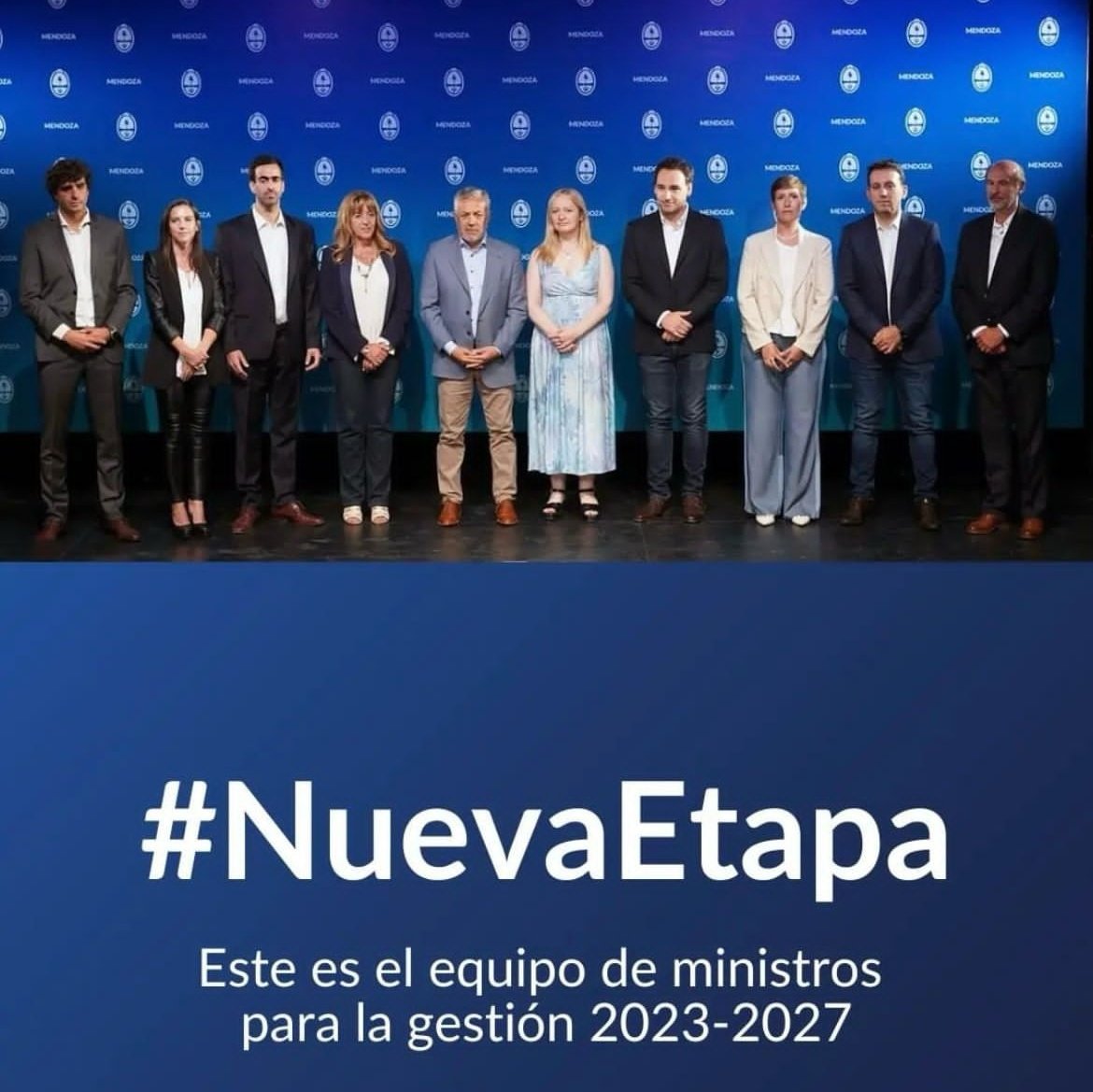 Correligionari0's tweet photo. #NuevaEtapa
#Mendoza Período 2023 - 2027
Éste es el equipo de #Ministros que acompañará a @hebesil y @alfredocornejo.
¡ Éxitos ! 👏 
@NatalioMema
@TadeoGZ @MercedesRus1 @PGimenezDC @GabrielaVTesta @Pequefayad @JimehLatorre @RVargasArizu #CambiaMendoza https://t.co/sdrcwRlCMx
