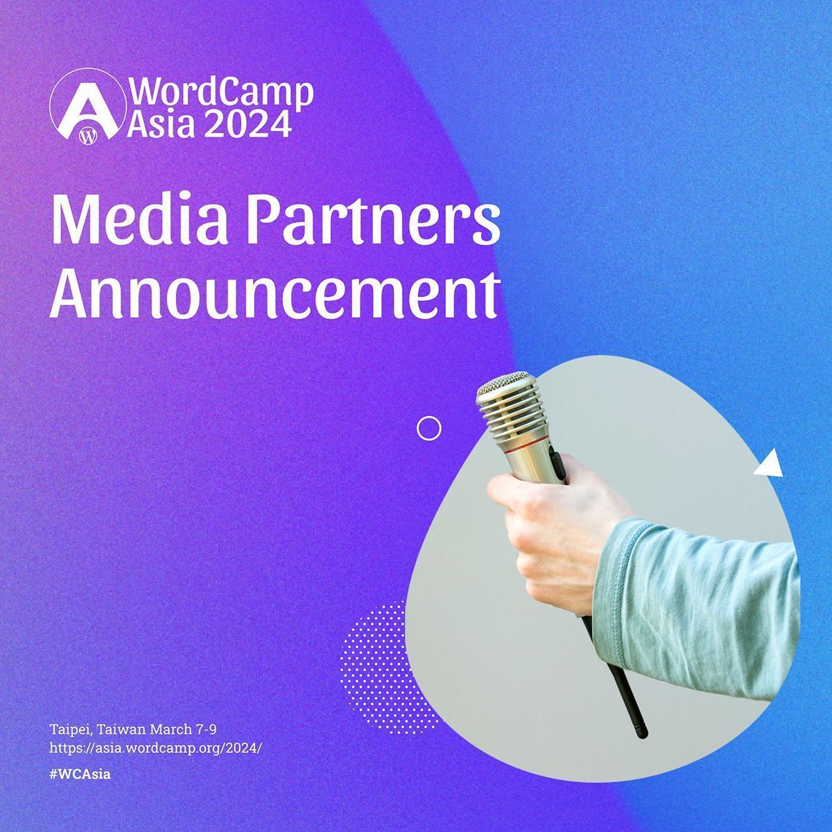WordCampAsia's tweet image. We are thrilled to announce our official Media Partners—carefully curated from dozens of applications. These esteemed media outlets represent all corners of the globe and are passionate about making #WordCampAsia2024 an even bigger success. buff.ly/3t5cXjE #WCAsia