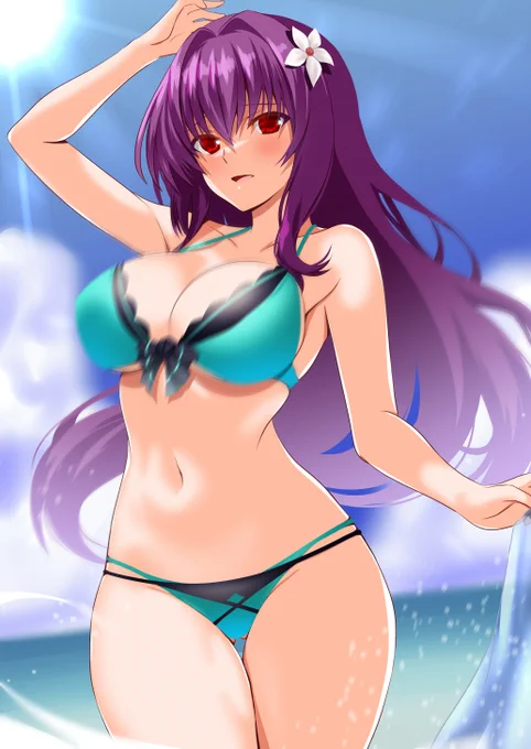 寒いから温めて頂きたい^^#くそ寒いので水着絵を貼る#fgo 
