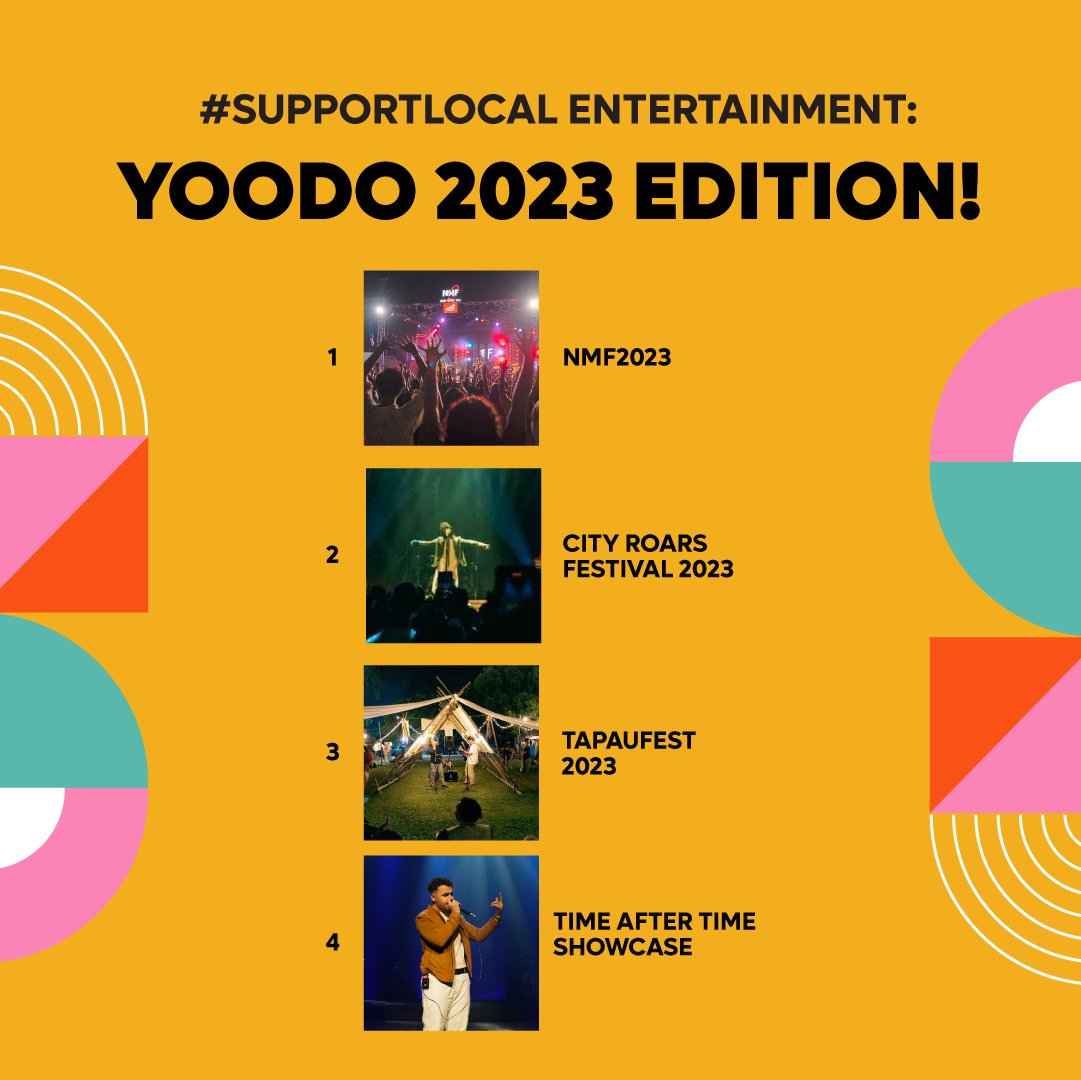 Our local entertainment scene was on fire in 2023!🔥🔥🔥

Did YOU enjoy the local events that Yoodo’s been part of? We sure did! Big thanks to our partners for rocking with us!

Let's keep jamming and #sapotlokal in 2024 and beyond. 🎸🤘🏻

#yoodo #yoodoyou