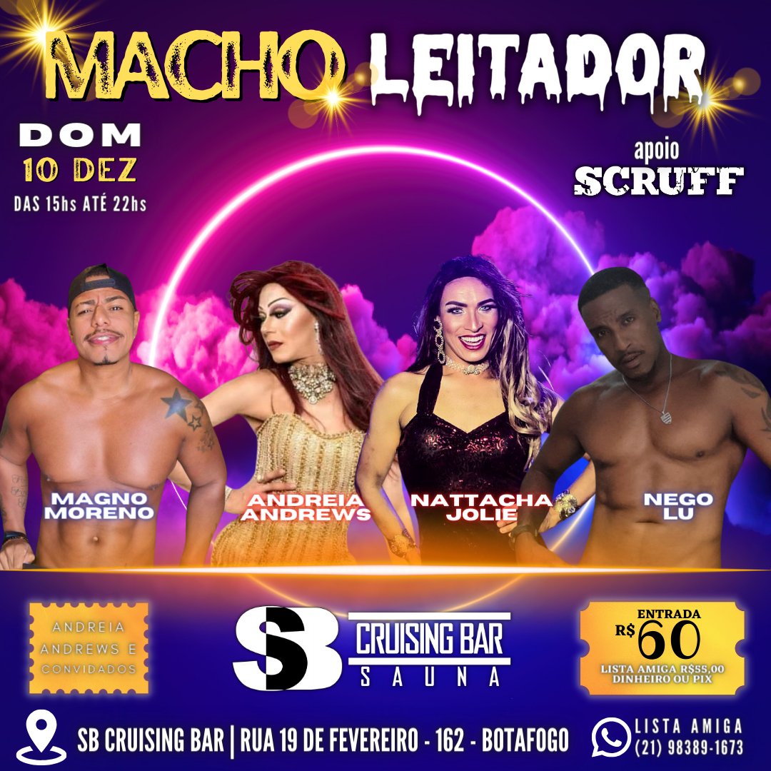 SBSauna's tweet photo. SORTEIOOOO
FOTO OFICIAL 
Que tal uma entrada VIP pra SB hoje? 
Regras:
1 - Dar um RT nesta FOTO OFICIAL
2 - Seguir ESTE perfil @sbcruisingbar

Serão DOIS sorteados para HOJE 10/12/2023!!!
Resultado após às 15hs. Quem não seguir as regras estará eliminado! Veeemmm!!!! https://t.co/UW9TpUrhbP