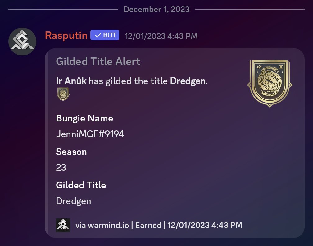 JenniMGF's tweet photo. @destiny_thememe I've been busy with a little baby (4.5 months now), but I always make time for Gambit.... For the memes of course. Usually try to gild it day 1, otherwise it's always done by the first weekend of the season 😅 bonus picture of gambit rank resets tracker on emblem and discord bot https://t.co/Mw4PlGFBvp