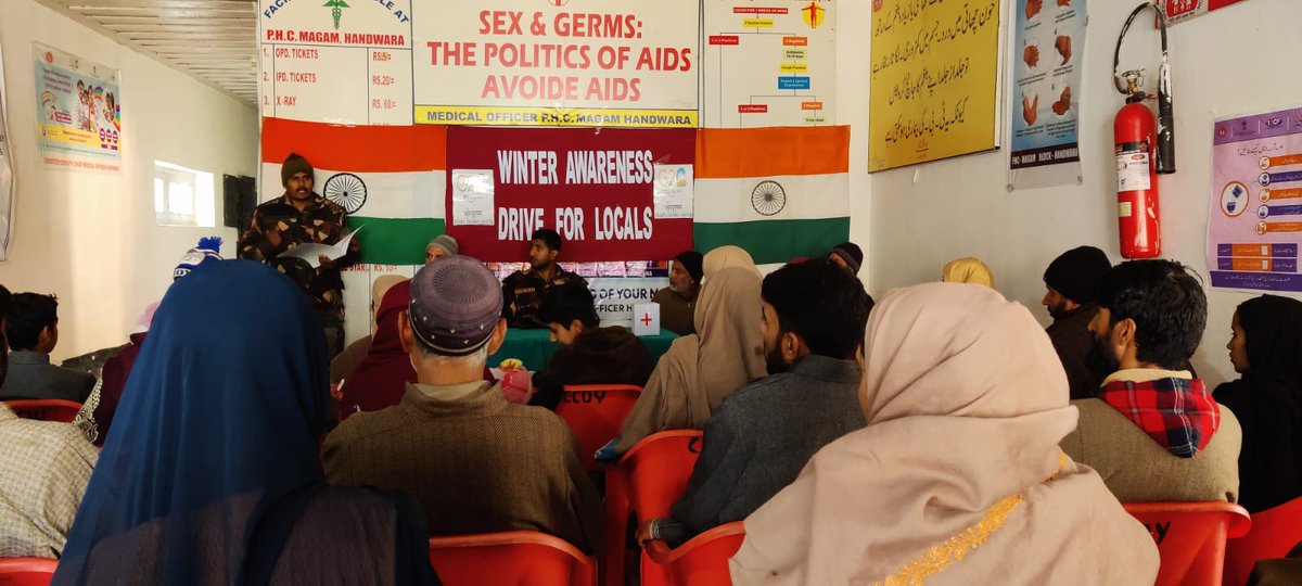 JannatLolab's tweet photo. #IndianArmy Organised Winter Awareness Drive for Locals at Primary Health Centre, Magam.
#IndianArmy
#Kashmir
#NayaKashmir
#Healthykashmir
#Healthis wealth
#ProsperousKashmir
#KashmirMeinTiranga https://t.co/lEvhmM4LKz