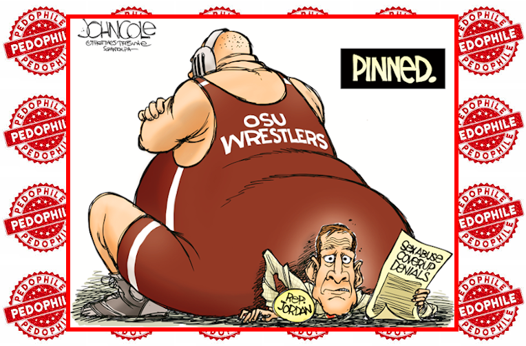 .
Did the @OSU Wrestlers ever manage to #PinDown @RepJimJordan, like he #PinDowned them?

#SexAbuseCoverUp @TheJordanWatch