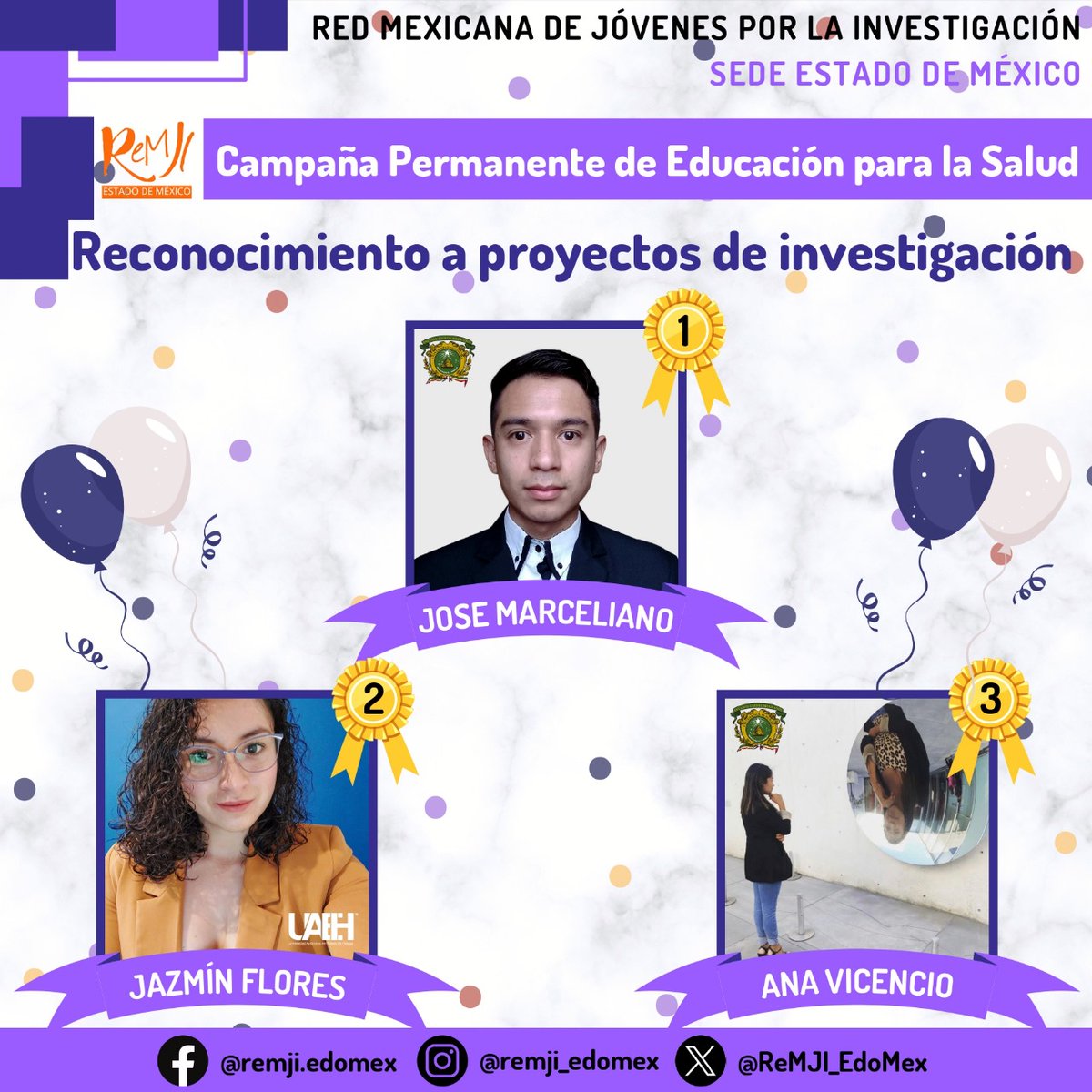 ReMJI_EdoMex's tweet photo. El 30 de noviembre del 2023 tuvimos el cierre de nuestra campaña permanente de educación para la salud y lo hicimos con el "coloquio de proyectos de investigación" 😍

Las y los académicos que nos acompañaron reconocieron tres proyectos por su innovación

¡Felicidades! 🥳 https://t.co/AI1S9sjRNv
