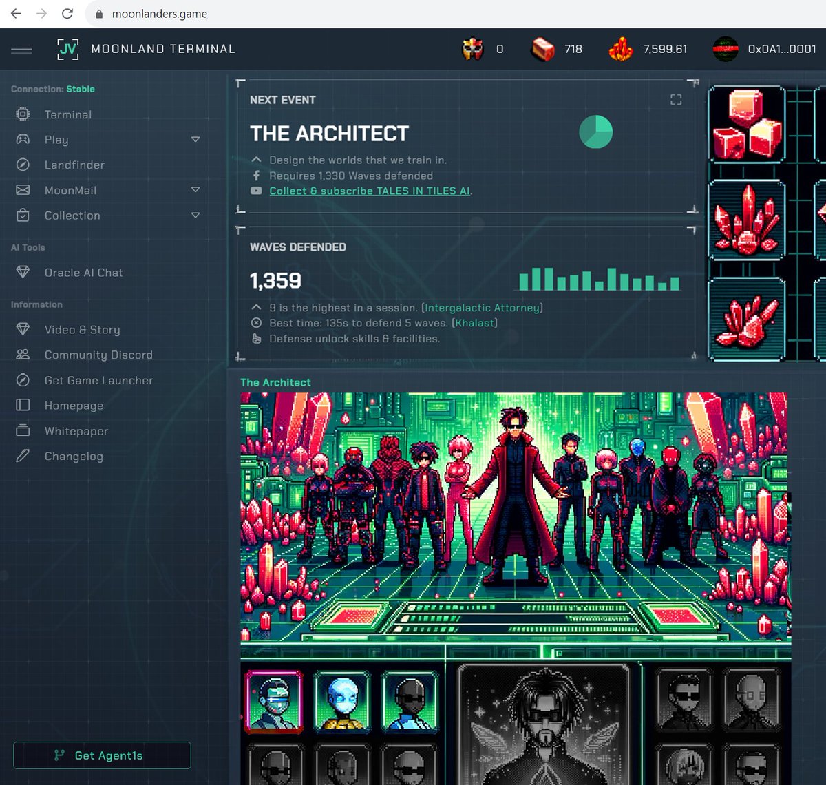 Agent1XYZ's tweet photo. 📟Congratulations!! 1,330 Waves were defended for The Architect event!!
🕵️♀️The Architect is coming.
📟AgentsUnite!! https://t.co/qAIqjbmnok