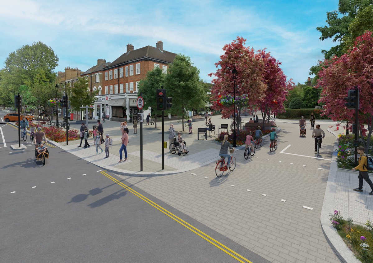 DulwichCleanAir's tweet photo. Yet *another* consultation launched by Southwark on the closed junction in Dulwich. Thousands of council working hours and £tens of thousands spent on this small patch of land. Meanwhile, residents on Croxted are ignored by the council over concerns of this daily congestion. https://t.co/MRev6Lprw3