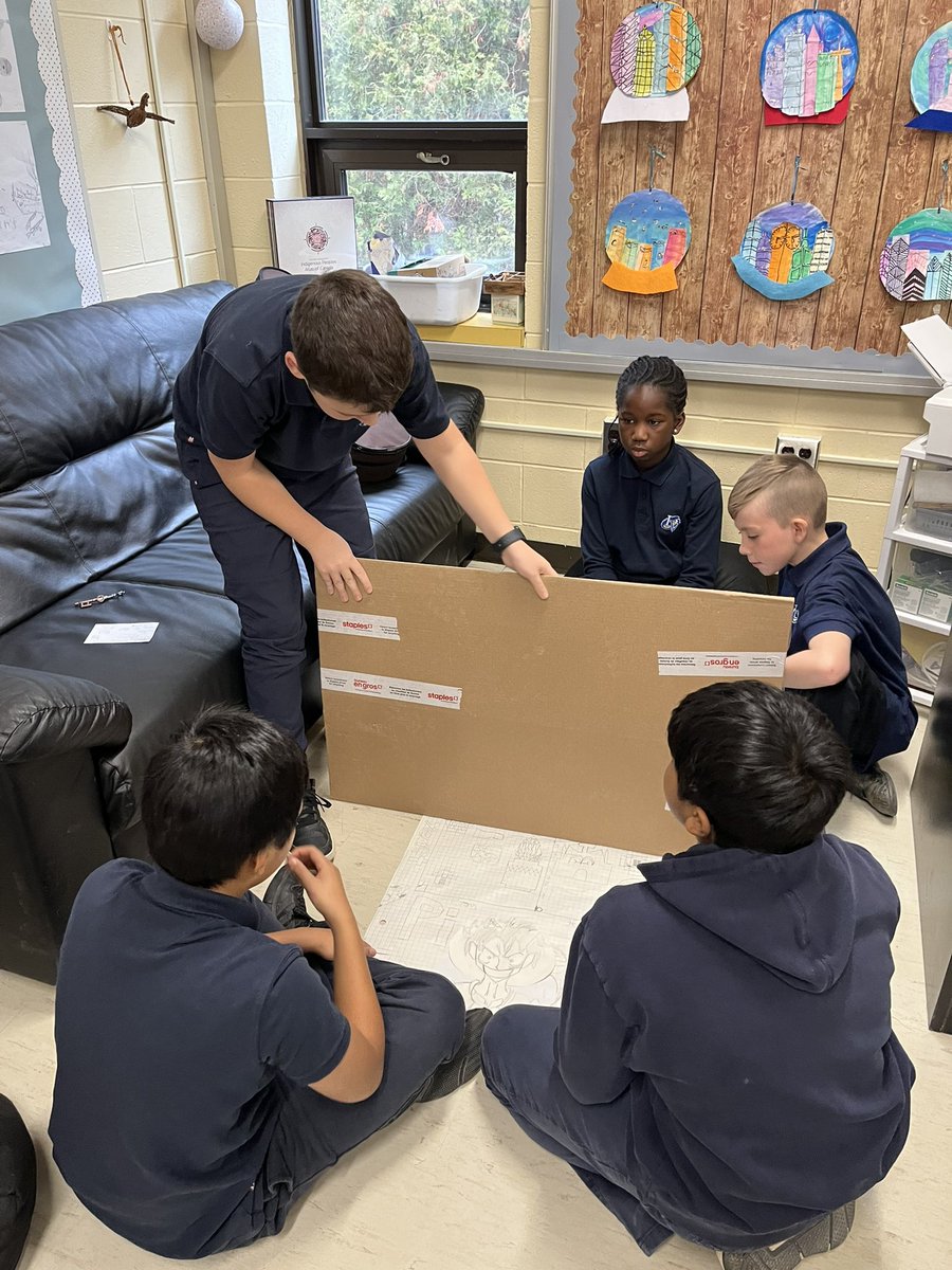 mrsnatashajones's tweet image. 🎮🧠 Exciting times in the classroom! Student groups showcasing creativity and math skills by designing a project-based game🚀 They've crafted instructions, game boards, and victory strategies for mastering the 4-quadrant grid. Learning meets fun! 🌐📚 #MathGames @OLVMWolverines