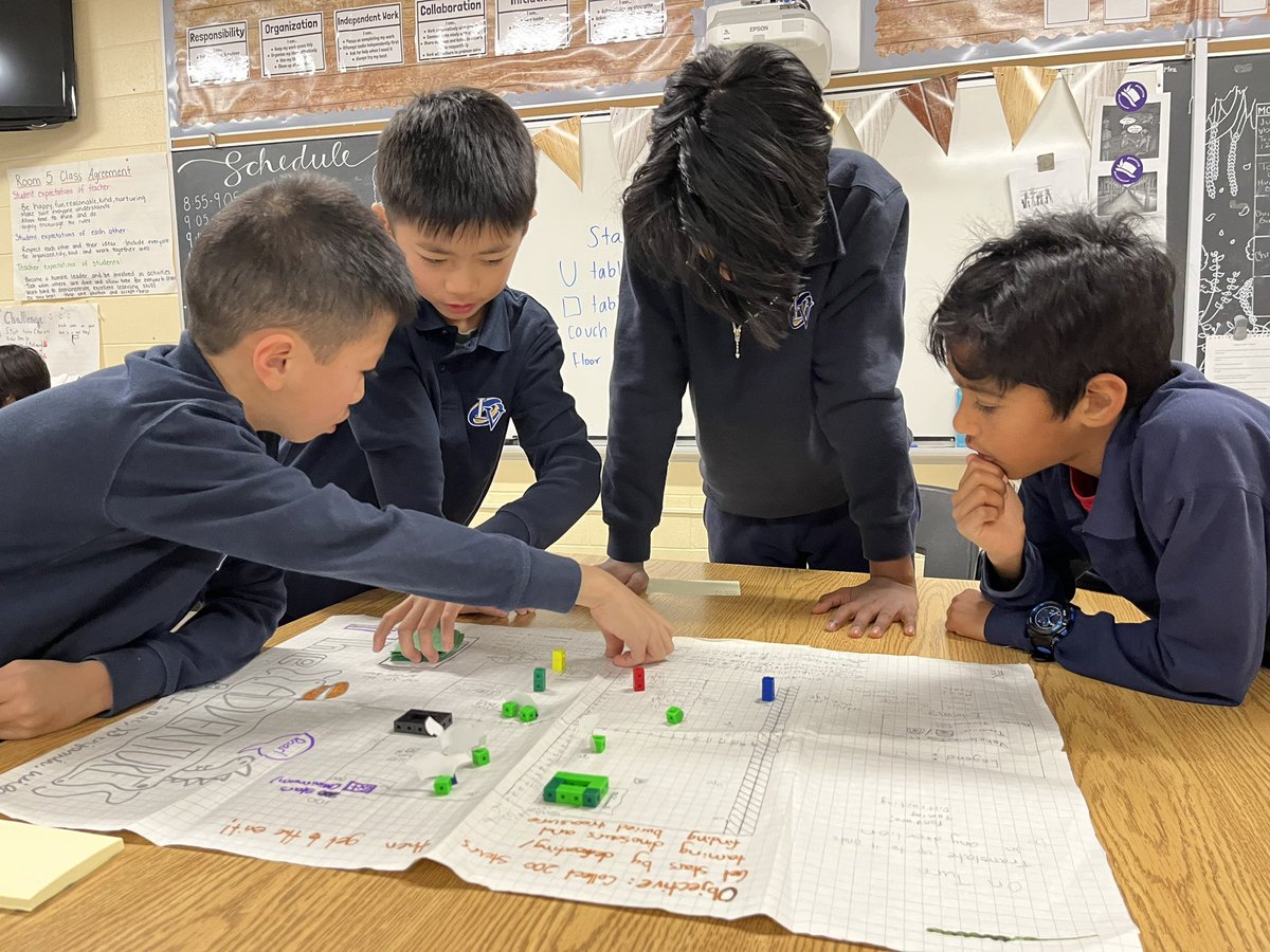 mrsnatashajones's tweet image. 🎮🧠 Exciting times in the classroom! Student groups showcasing creativity and math skills by designing a project-based game🚀 They've crafted instructions, game boards, and victory strategies for mastering the 4-quadrant grid. Learning meets fun! 🌐📚 #MathGames @OLVMWolverines