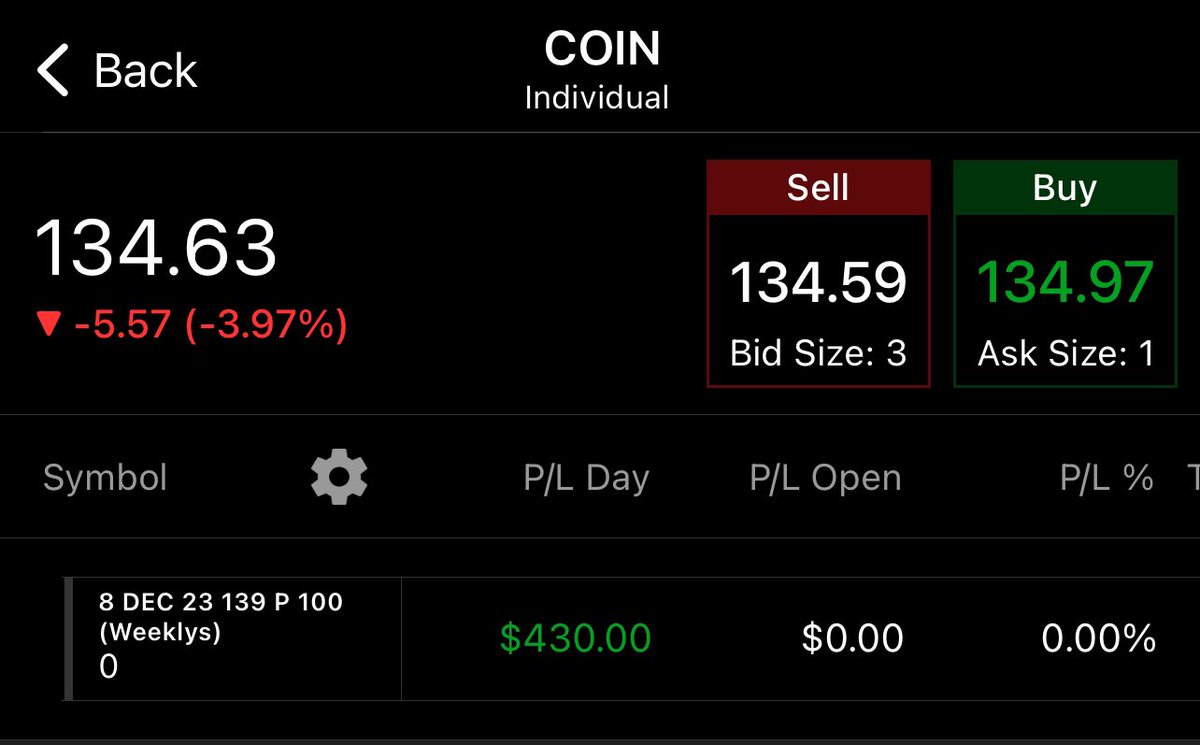 That moment when ToS shows “0.00 open” and you know you get to keep all that profit now 🤝 $COIN