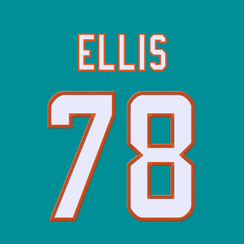 nfl_jersey_num's tweet image. Miami Dolphins DT Justin Ellis is wearing number 78. #FinsUp