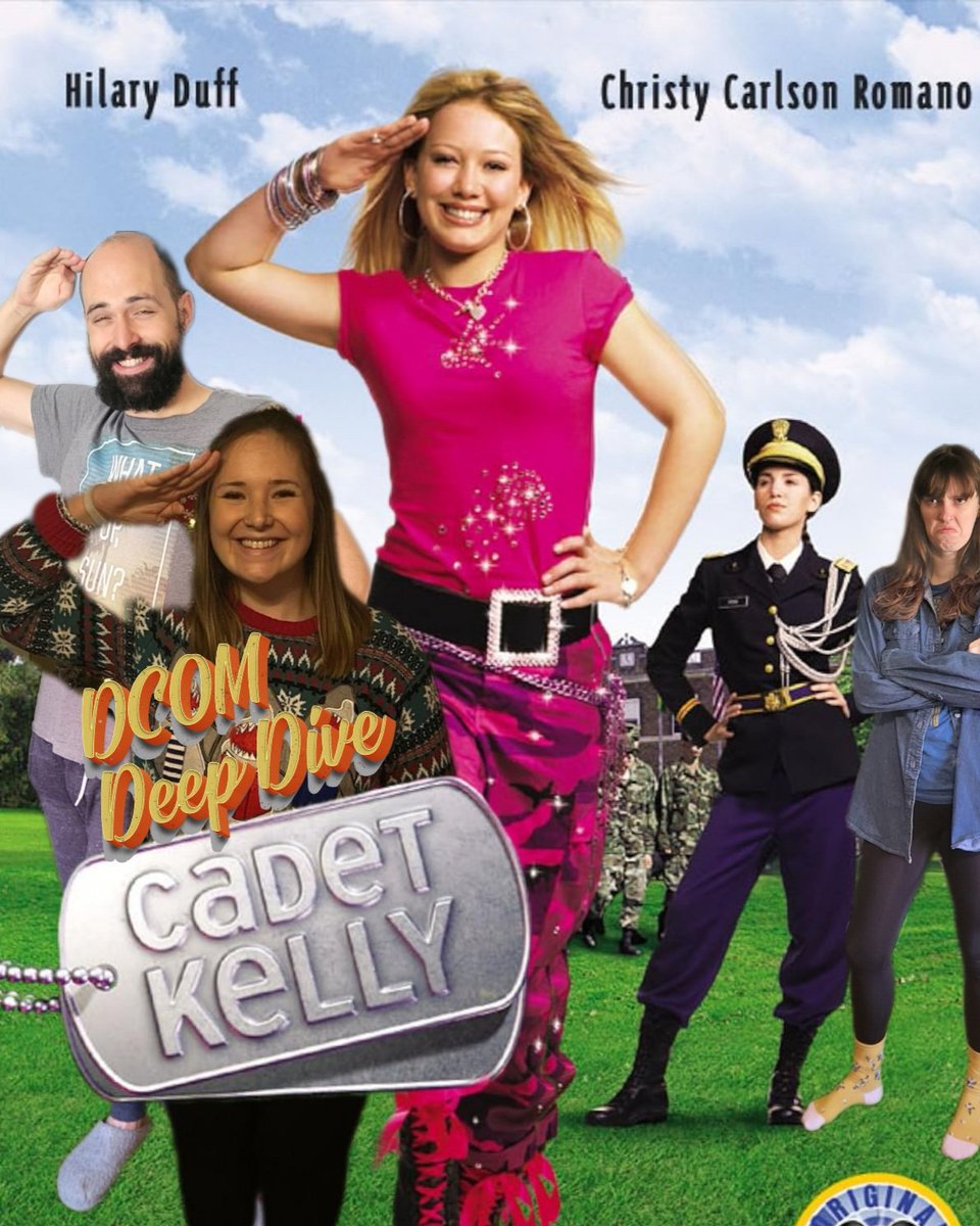 DcomDeepDive's tweet photo. Jake's sister Ivy returns to talk about Hilary Duff's ONLY dcom! It's Cadet Kelly!! I think the movie says the word "maggot" more than any other movie. DCOM deepdive podcast- wherever you listen to podcasts! @SirGiggles
#disneychannel #podcast #Disney https://t.co/o6nq3XwMpc