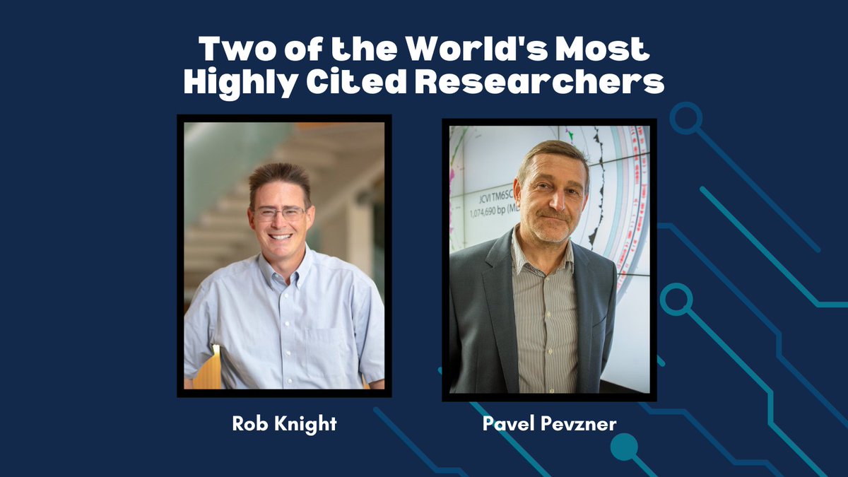 For the second year, @UCSanDiego CSE Profs. Rob Knight and Pavel Pevzner were recognized in the @Clarivate list of the most highly cited #researchers in the world.

tinyurl.com/mryt2xuj

#UCSD #UCSanDiego #UCSDCSE