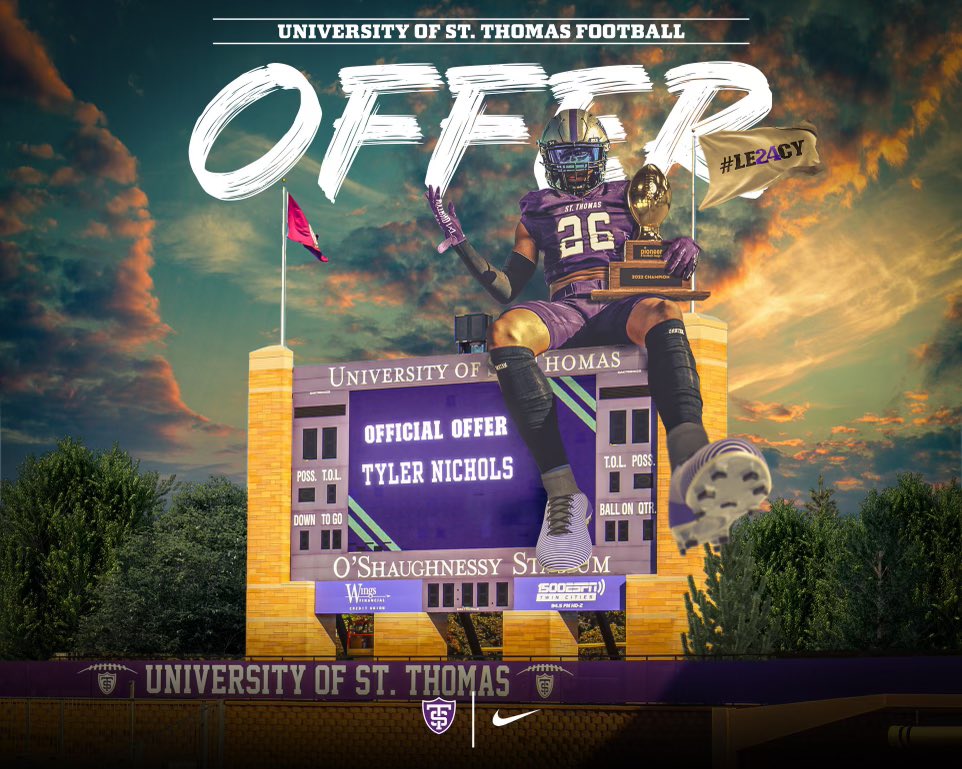 After a great conversation with <a href="/CoachHolinka/">Brett Holinka</a> I’m blessed to receive and offer from Division I St Thomas <a href="/UST_Football/">St. Thomas Football</a> <a href="/PrepRedzoneIL/">Prep Redzone Illinois</a> <a href="/EDGYTIM/">Timothy “EDGYTIM” OHalloran</a> <a href="/DeepDishFB/">DEEP DISH FOOTBALL</a>