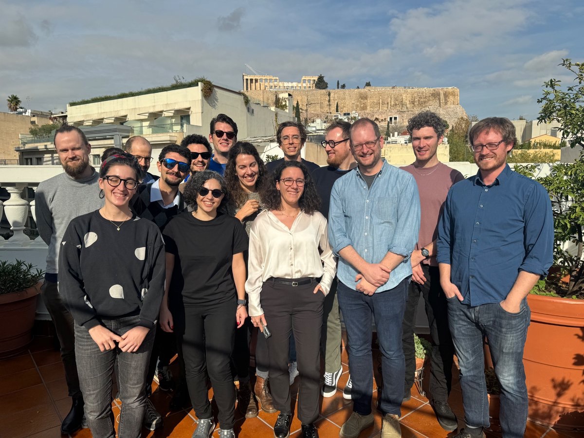 selcanmutgan's tweet photo. Over the last 3 days, @arvidmartin and I hosted a workshop in Athens, Greece, bringing together 12 external researchers from Europe and the USA. 🌍 Summary: Outstanding presentations, engaging discussions, delicious food, sunny weather, and a splendid view of the Acropolis. 🤩🎉 https://t.co/qQ9Yf5yEbd