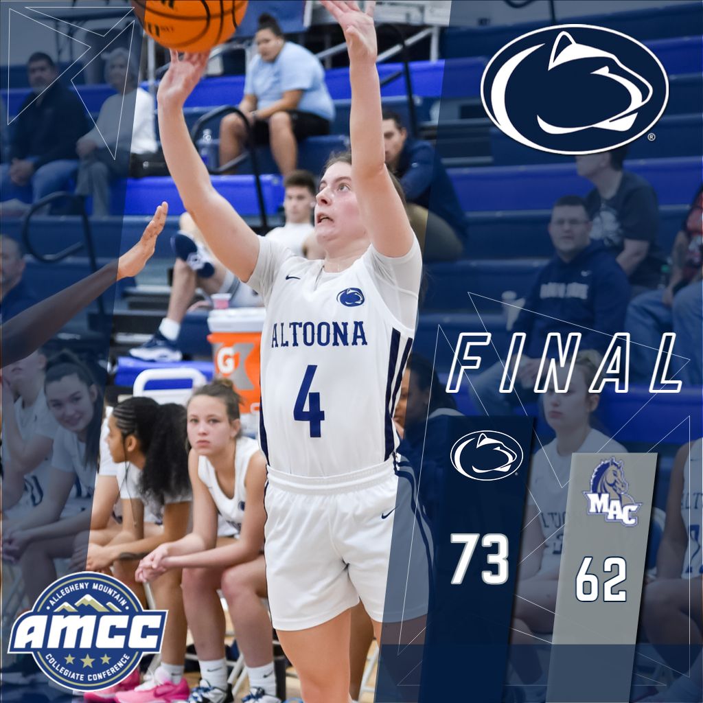 Women's basketball improves to 3-0 in the AMCC with a 73-62 win at home this evening over nearby AMCC rival Mount Aloysius. Jaidyn McCracken scored 21, and Jess Burns added 19 points.

#d3hoops