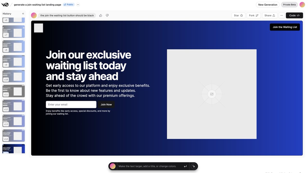 Just experimented with <a href="/vercel/">Vercel</a> v0.dev for the upcoming landing page of my side project <a href="/beezenhq/">beezen</a>. Check out the outcome after a few tweaks!