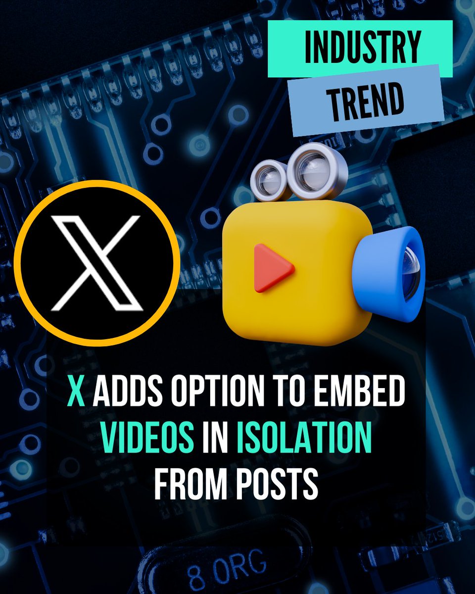 digifixaus's tweet image. X Adds Option To Embed Videos in Isolation From Posts
#VideoEmbedding #SocialMediaTrends #XAppFeature #XApp #TechNews #AppTech #marketingdigital #digitalmarketer #SocialMediaMarketing #DigitalSuccess #DigitalAdvertising
#OnlinePresence #graphicdesign