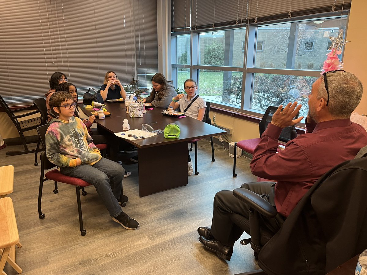 Lunch &amp; Learn day at MCA included Ring Larder, President and Senior Engineer at Davis, Bowen &amp; Friedel in Milford. Mr. Lardner took time to share his education &amp; experience as well as answer tons of questions about civil engineering. #WeAreMilford #collegereadiness #BucPride