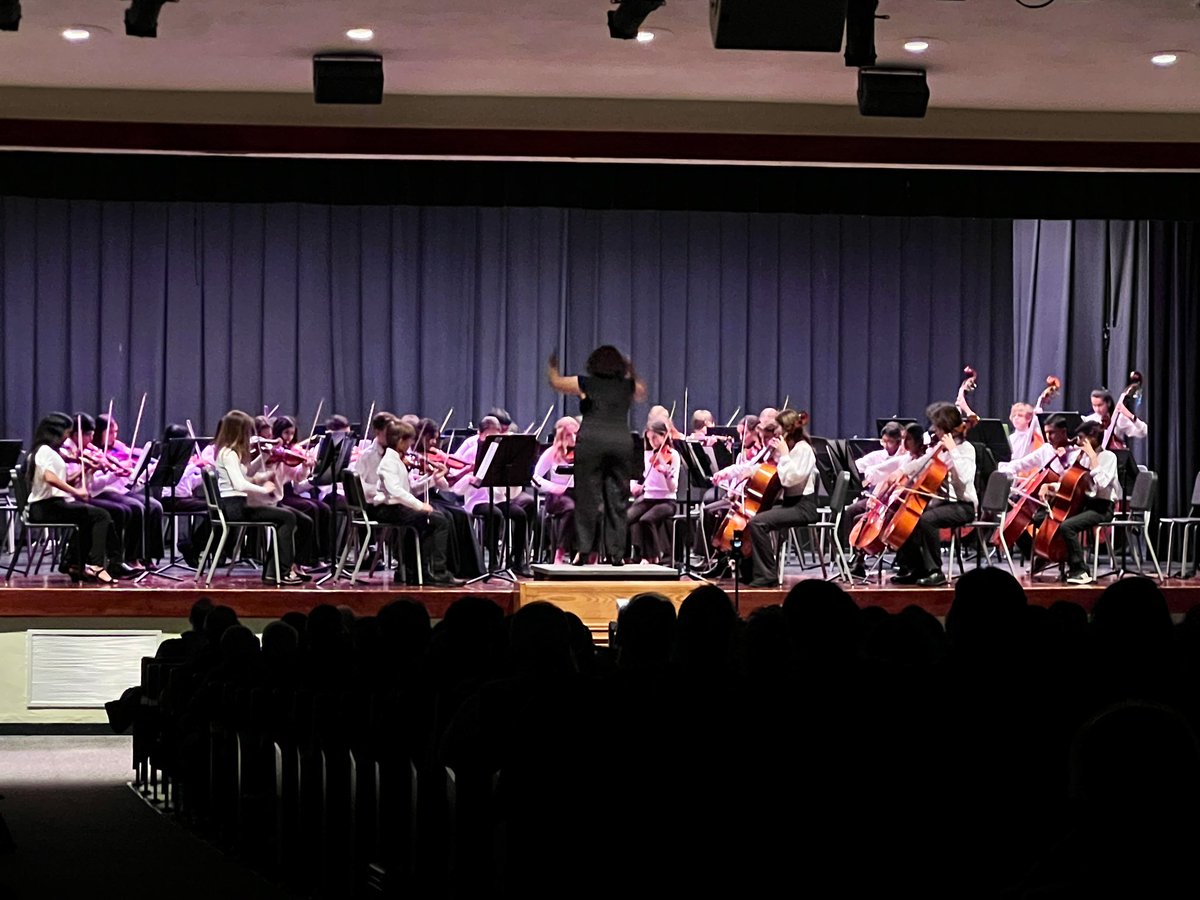 SFMSLions's tweet photo. Our auditorium was filled with the sounds of the season by the talented student musicians in our 6th, 7th, &amp; 8th Grade Orchestra under the direction of Mrs. Jeanne Tupper! Congratulations on an incredible holiday concert! 🎶💚🎻🦁 #SFMSLionPride https://t.co/4ROVMbUccl