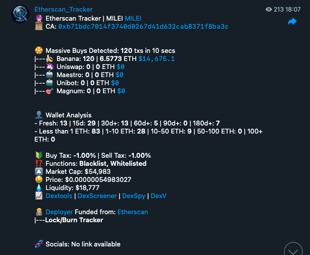 MILEItokeneth's tweet photo. We've heard there's another $MILEI in town...
Just be careful, 120 txs in the first block and 1/1 tax. https://t.co/dzlx2Wq7jD