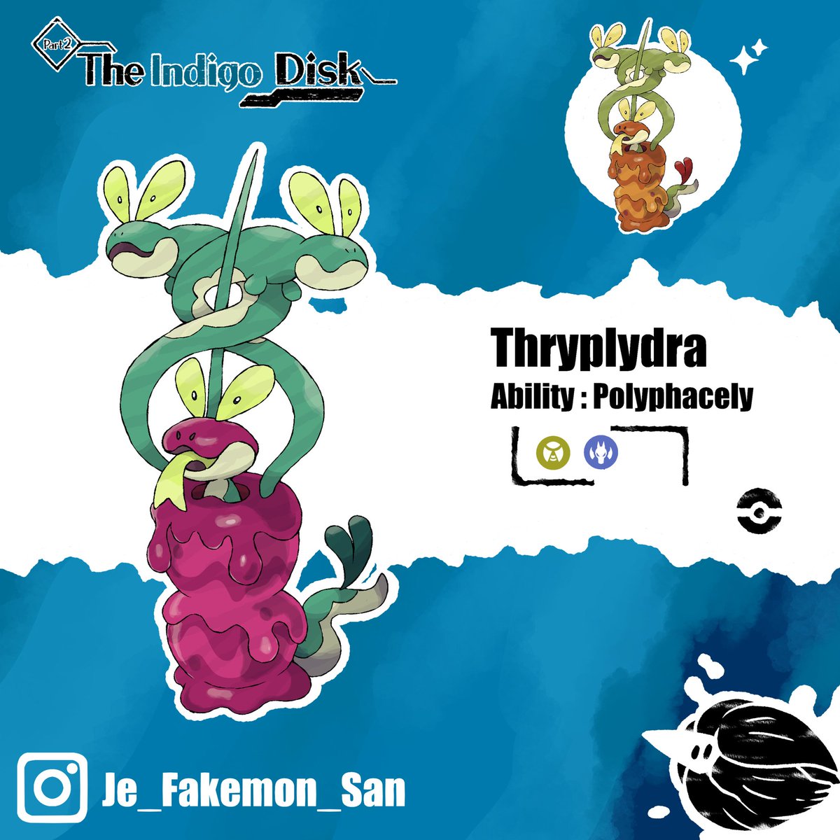 Dipplin Evolving ?!
Meet the new evolution of Dipplin !
Thryplydra The Rotten Apple Pokémon
Type: Bug/Dragon

Follow me on Instagram @je_fakemon_san #pokemonscarletandviolet #pokemon #pokemongo #pokemon25 #art #fakemon #digitaldrawing #digitalpainting #digitalart