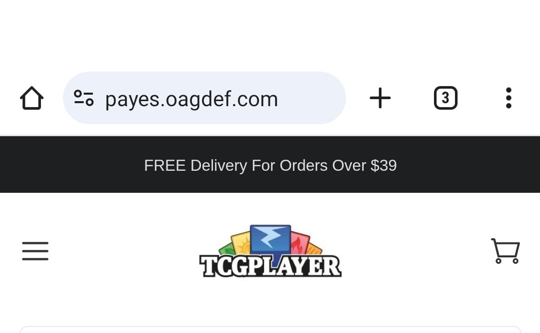 elgordono's tweet photo. @TCGplayer so one trying scam your customers on FB. The ad brings them to this fake TCG player page offering 90% off a variety of products. I almost fell for it as I was trying to login. https://t.co/MKO9jX65i8