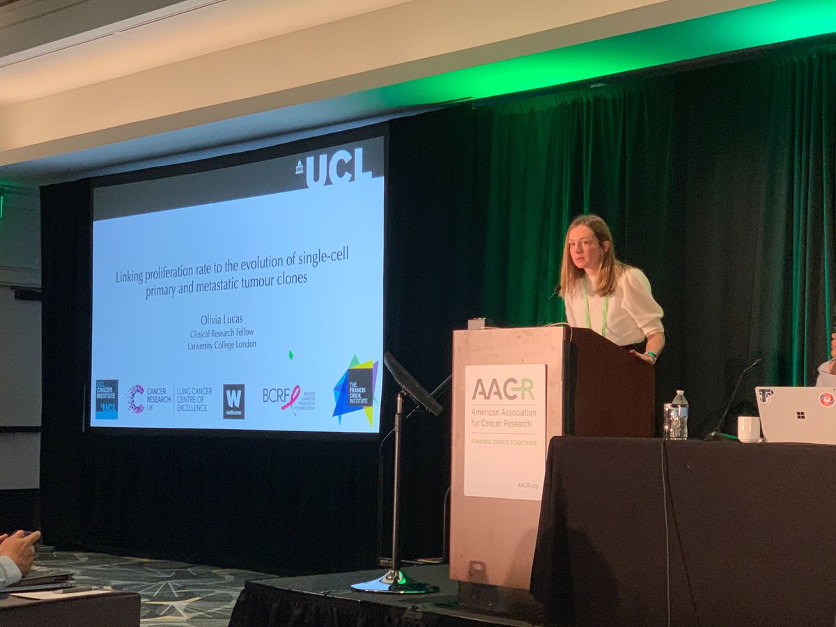 Thrilled to present our work linking proliferation rate to the evolution of single-cell clones in #TRACERx and #PEACE at #AACRevol23! Thank you to <a href="/ZaccaSimo/">Simone Zaccaria</a> <a href="/CharlesSwanton/">Charles Swanton</a> @MariamJHanjani <a href="/NnennayaKanu/">Nnennaya Kanu</a> <a href="/CR_UK/">Cancer Research UK</a> <a href="/wellcometrust/">Wellcome</a> <a href="/uclcancer/">UCL Cancer Institute</a> <a href="/CRUKLungCentre/">CRUK Lung Centre</a> <a href="/BCRFcure/">The Breast Cancer Research Foundation</a> and the Crick!