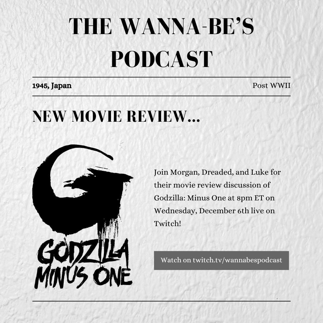 lukew306's tweet photo. I gotta stop being away for so long. See you tonight at 8. 
@podcastwanna @morganh_films @thedreadedfiend 

#streaming #streamer #streamers #streamersconnected #streamersofinstagram #podcasting #podcastersofinstagram #podcast #filmreview #moviereviews #godzilla #godzillaminusone https://t.co/rInDrUppRw