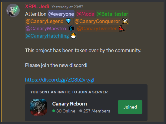 TheCanaryReborn's tweet photo. 🐣The CanaryX project has been taken over by the community!
🐣Please join the new server to see how we're honouring previous promises! https://t.co/pIfgWQgvEq
✅DAO
✅community owned
✅1:1 airdrops
✅staking boosters
✅rebase rewards
✅governance voting
#CanaryReborn $Reborn https://t.co/eue3cJadCC