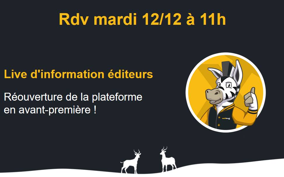 NextLevelLink's tweet photo. Nous sommes ravis de vous annoncer notre imminente réouverture !

Nicolas Mercatili et Romain Bellet organisent un live pour répondre à toutes les questions des éditeurs

Inscription : https://t.co/dIwBFE4phL

L'équipe EasyRank (SEMJuice et NextLevel) https://t.co/NIK2TSSYbY